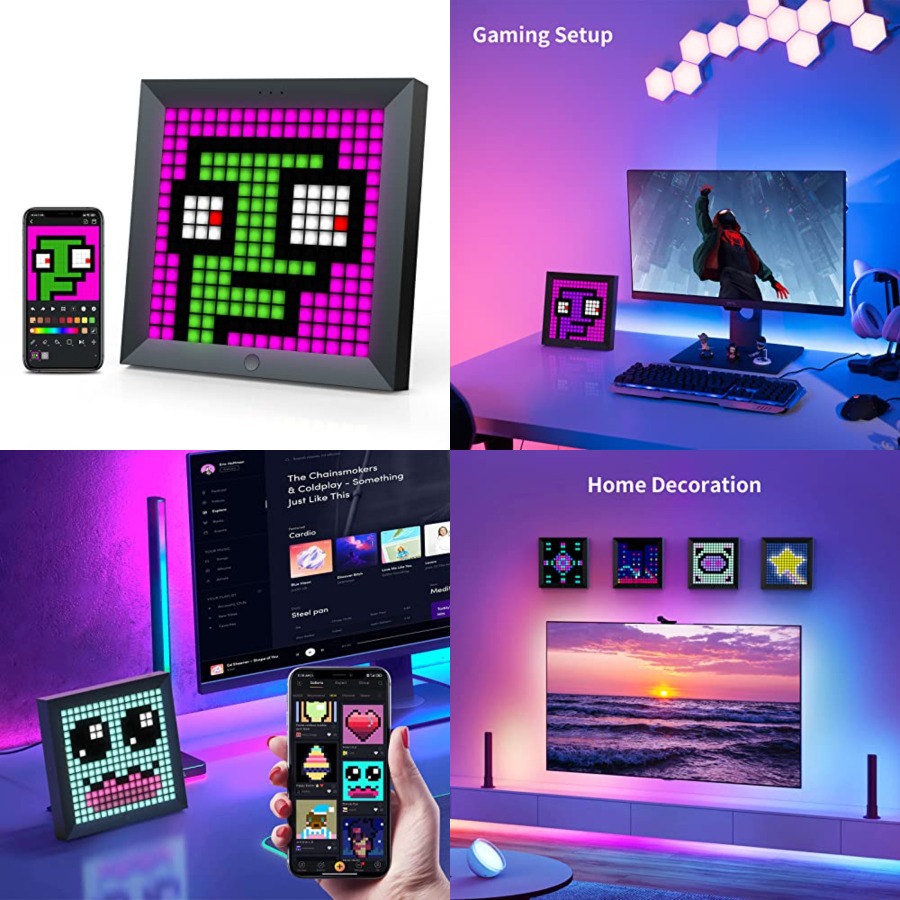 Desk Setup Lighting - LED Light Pixel Display Panel Suit