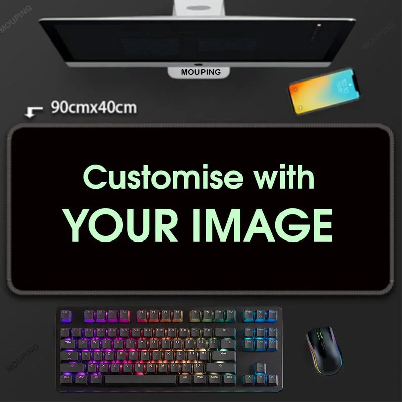 Desk Setup Pink - Playmat Custom Mouse Pad Company Deskmat