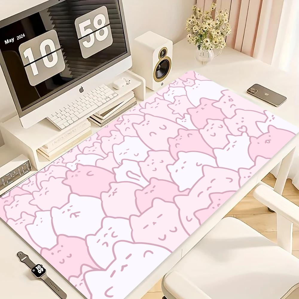 Gaming Mouse Pad,Large Desk Ma - Desk Setup Pink ulasan dan harga