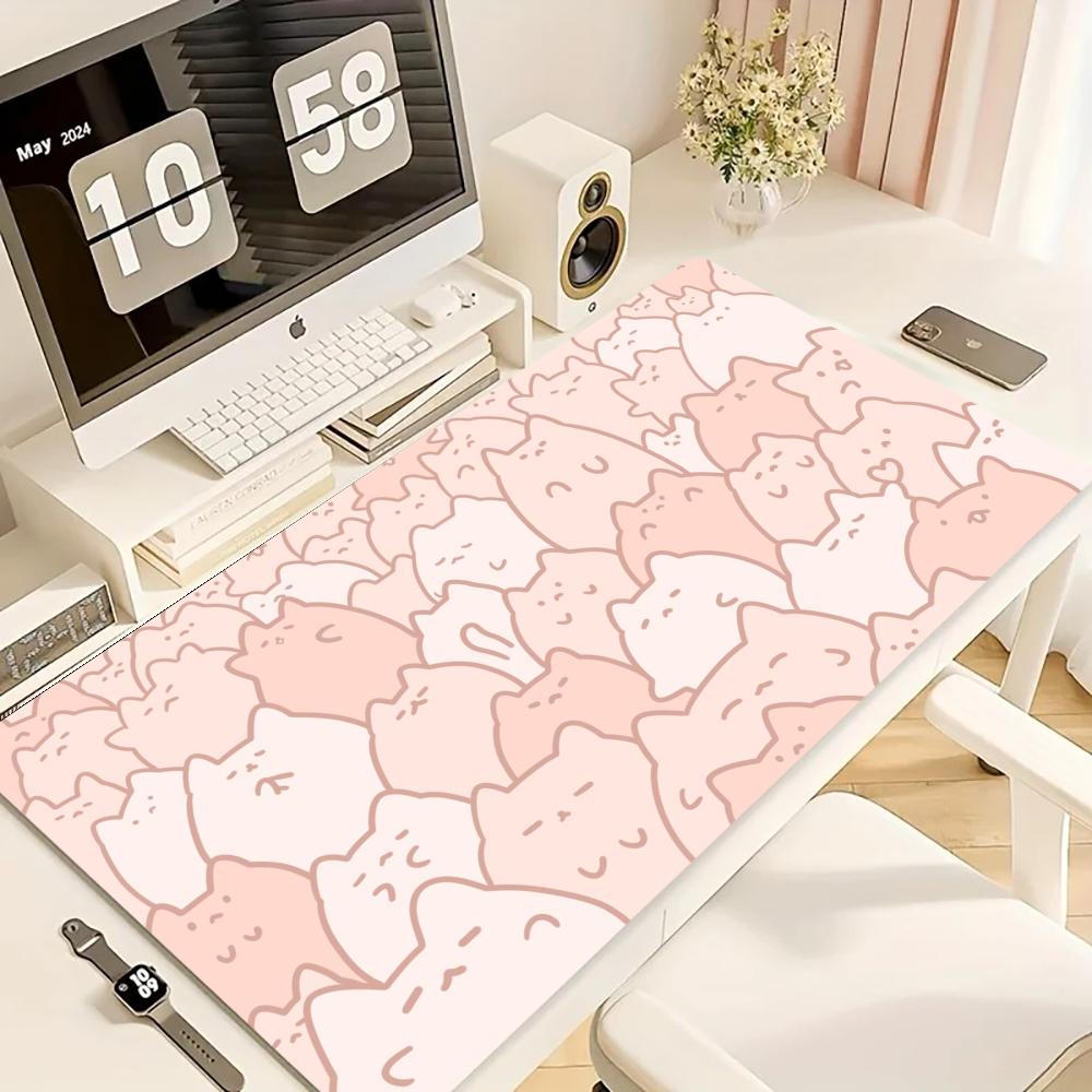 Gaming Mouse Pad,Large Desk Ma - Desk Setup Pink ulasan dan harga