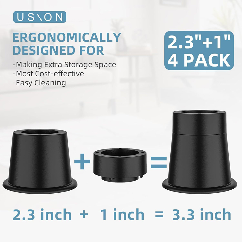 4Pcs Heavy Duty Furniture Rise - Desk Setup Riser ulasan dan harga