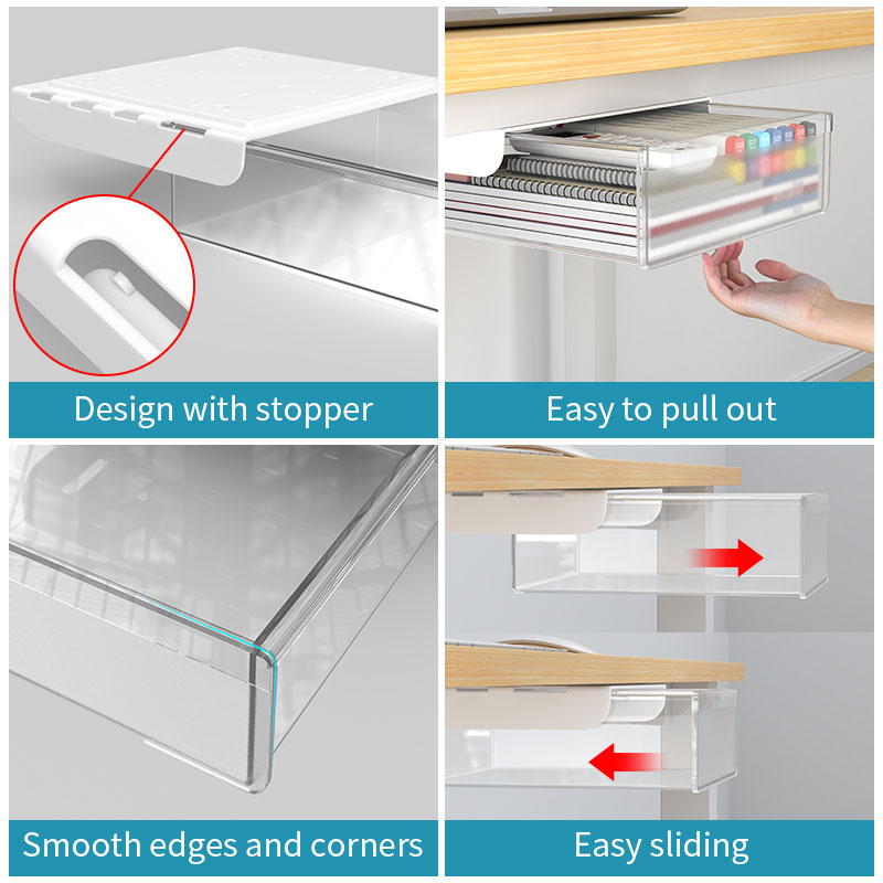 Under Desk Hidden Drawer Syste - Desk Setup Study ulasan dan harga