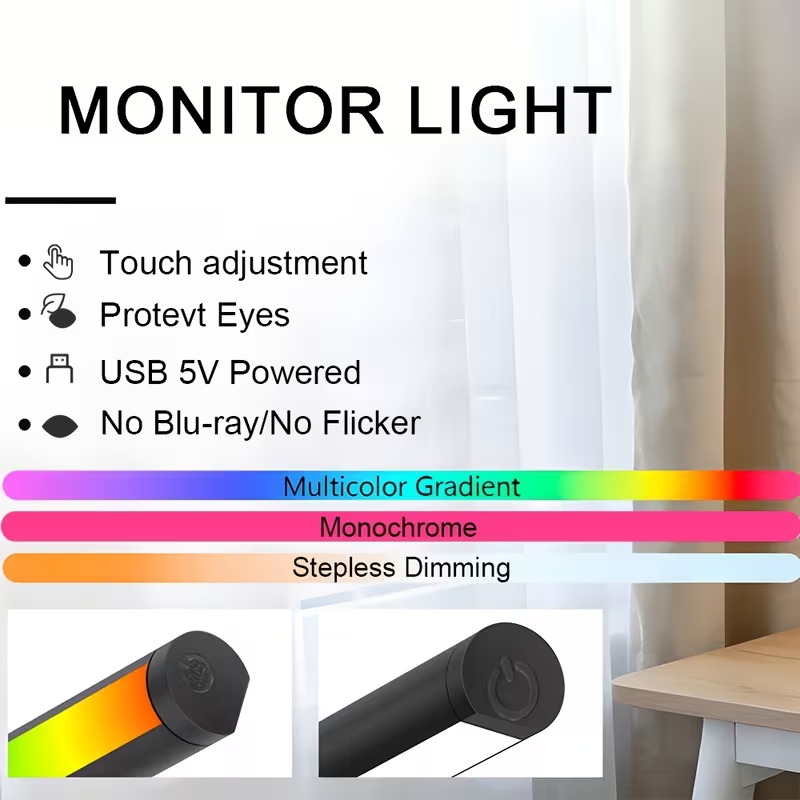 LED Monitor Light Bar 30cm 40c - Desk Setup Study ulasan dan harga
