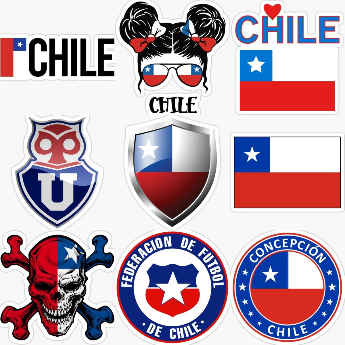 Chile Emblem Flag Skull Creati - Desk Setup For Laptop ulasan dan harga