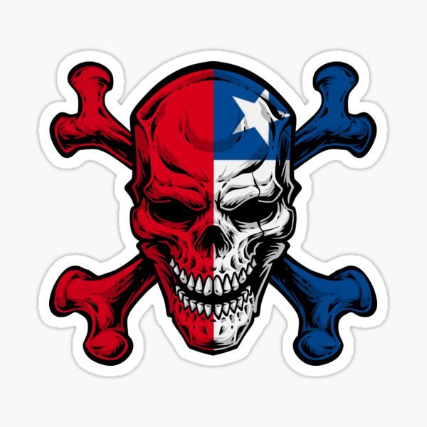 Chile Emblem Flag Skull Creati - Desk Setup For Laptop ulasan dan harga