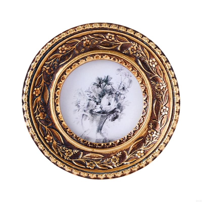 Antique Bronze Gold Round Phot - Desk Setup Photo ulasan dan harga
