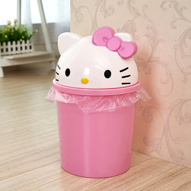 Hello Kitty Small Desktop Tras - Desk Setup Study ulasan dan harga