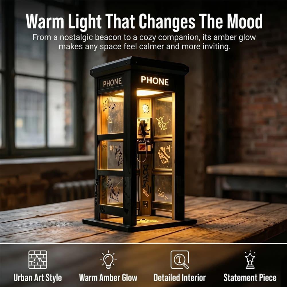 Retro Graffiti Phone Booth Tab - Desk Setup Lighting ulasan dan harga