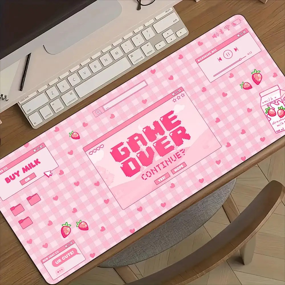 VIKAMA Pink Plaid GAME OVER Pi - Desk Setup Pink ulasan dan harga
