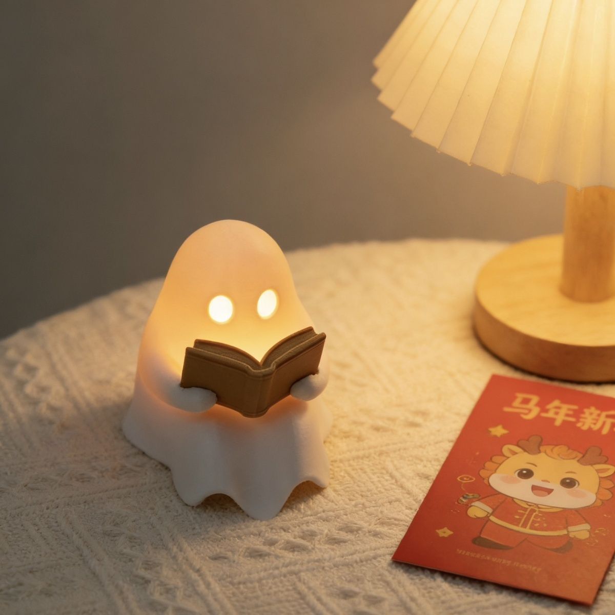 Cute Reading Ghost Led Night L - Desk Setup Lighting ulasan dan harga