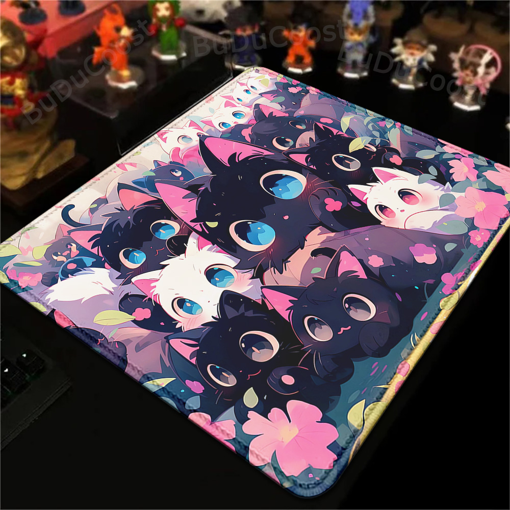 18x22cm Small Rug Black Cat Cl - Desk Setup Pink ulasan dan harga