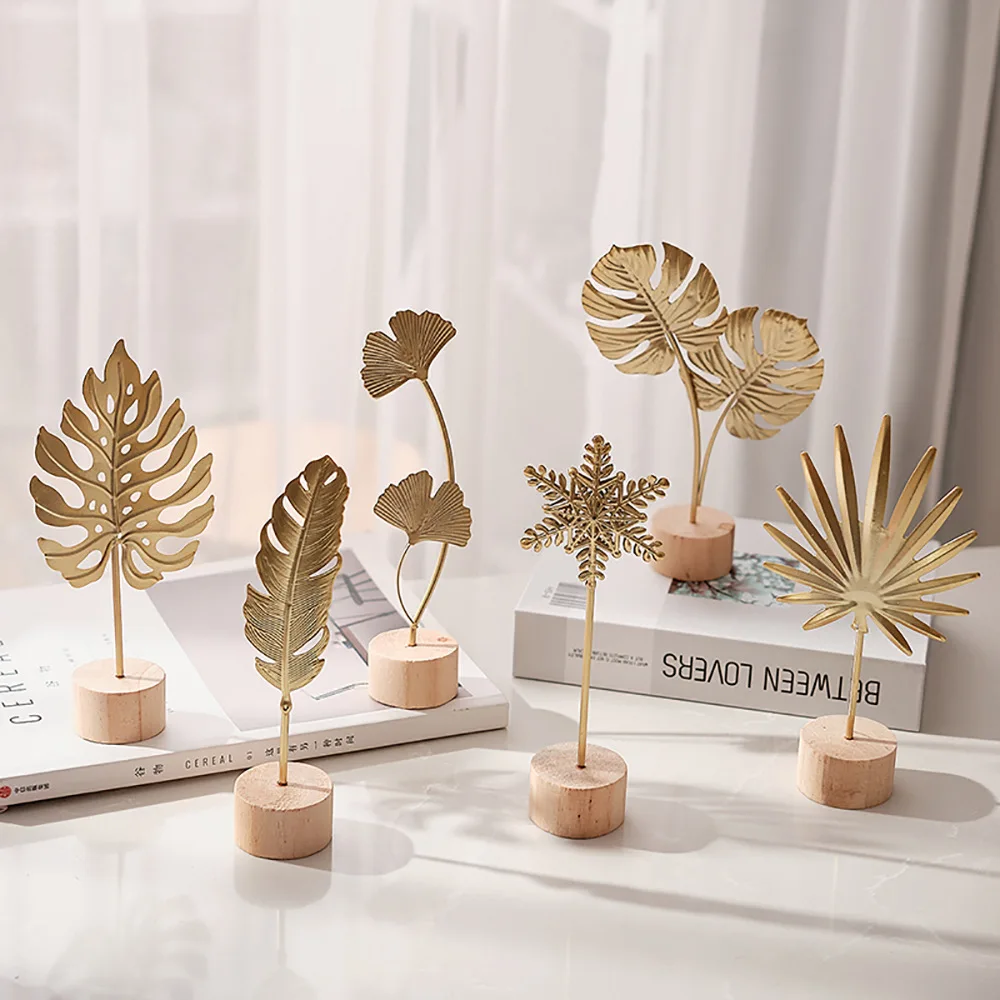 1pcs Golden Ginkgo Leaf Feathe - Desk Setup Photo ulasan dan harga