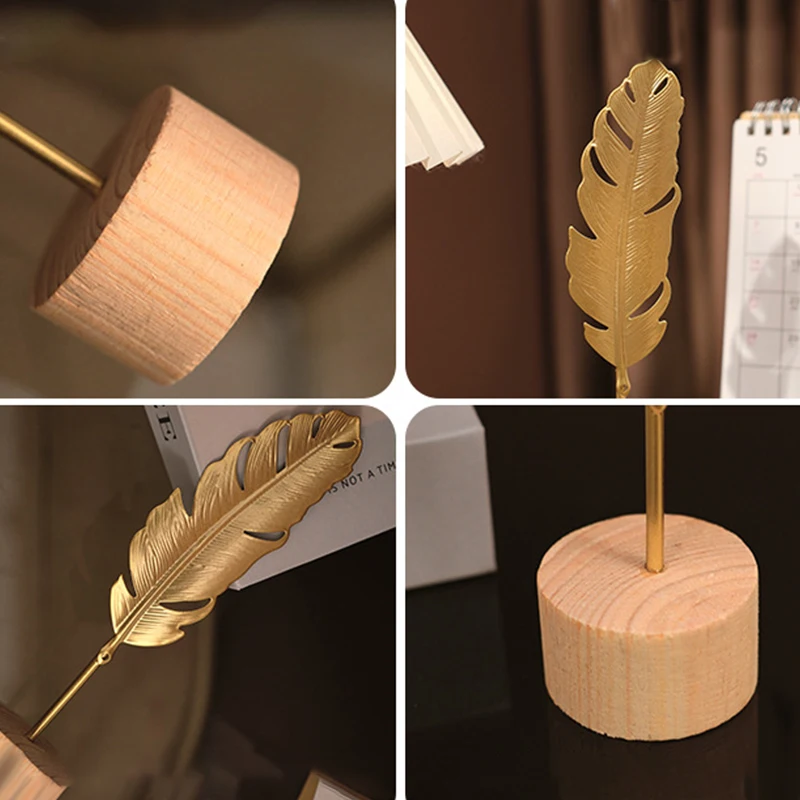 1pcs Golden Ginkgo Leaf Feathe - Desk Setup Photo ulasan dan harga
