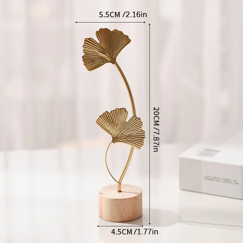 1pcs Golden Ginkgo Leaf Feathe - Desk Setup Photo ulasan dan harga