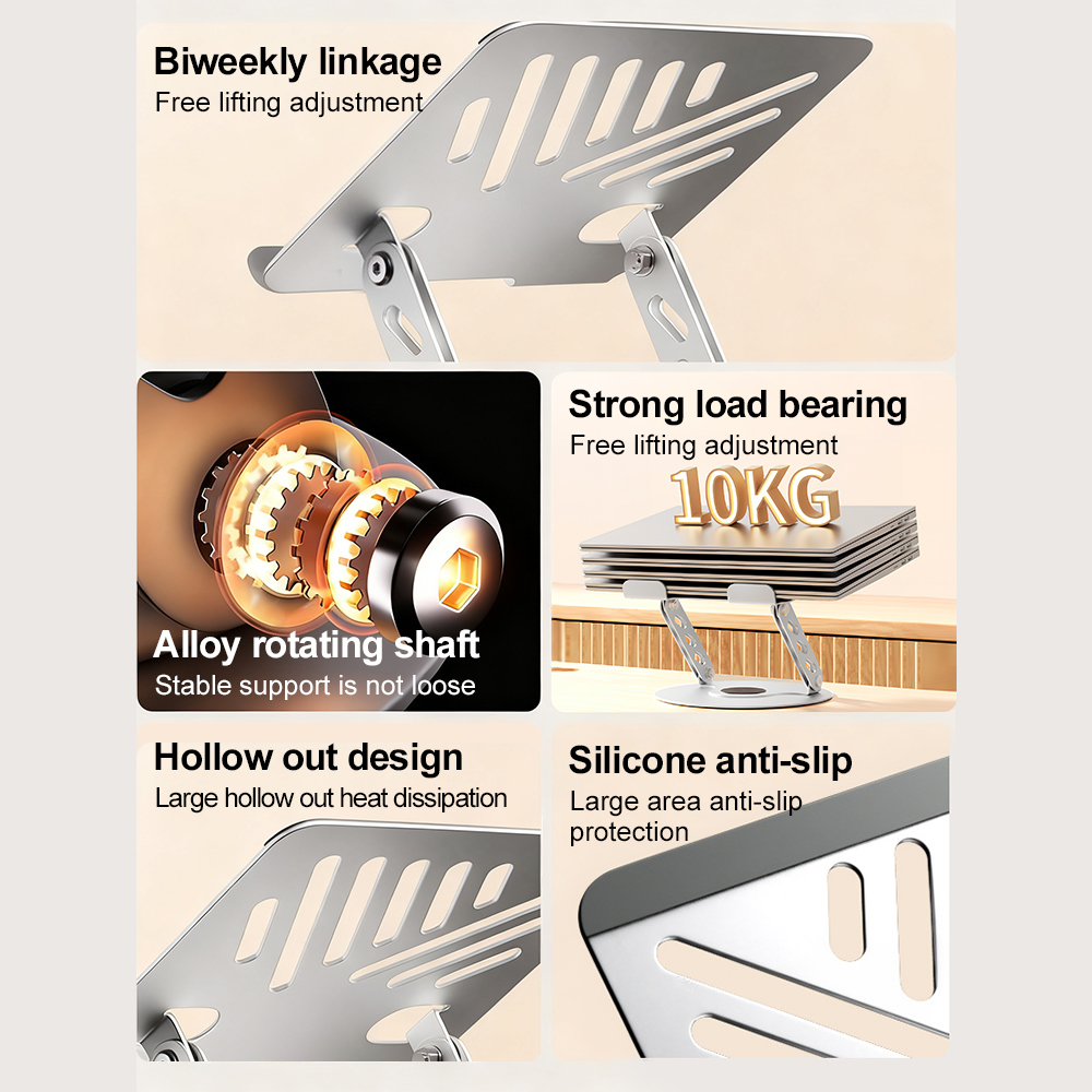 360° Rotating Laptop Stand Adj - Desk Setup Riser ulasan dan harga