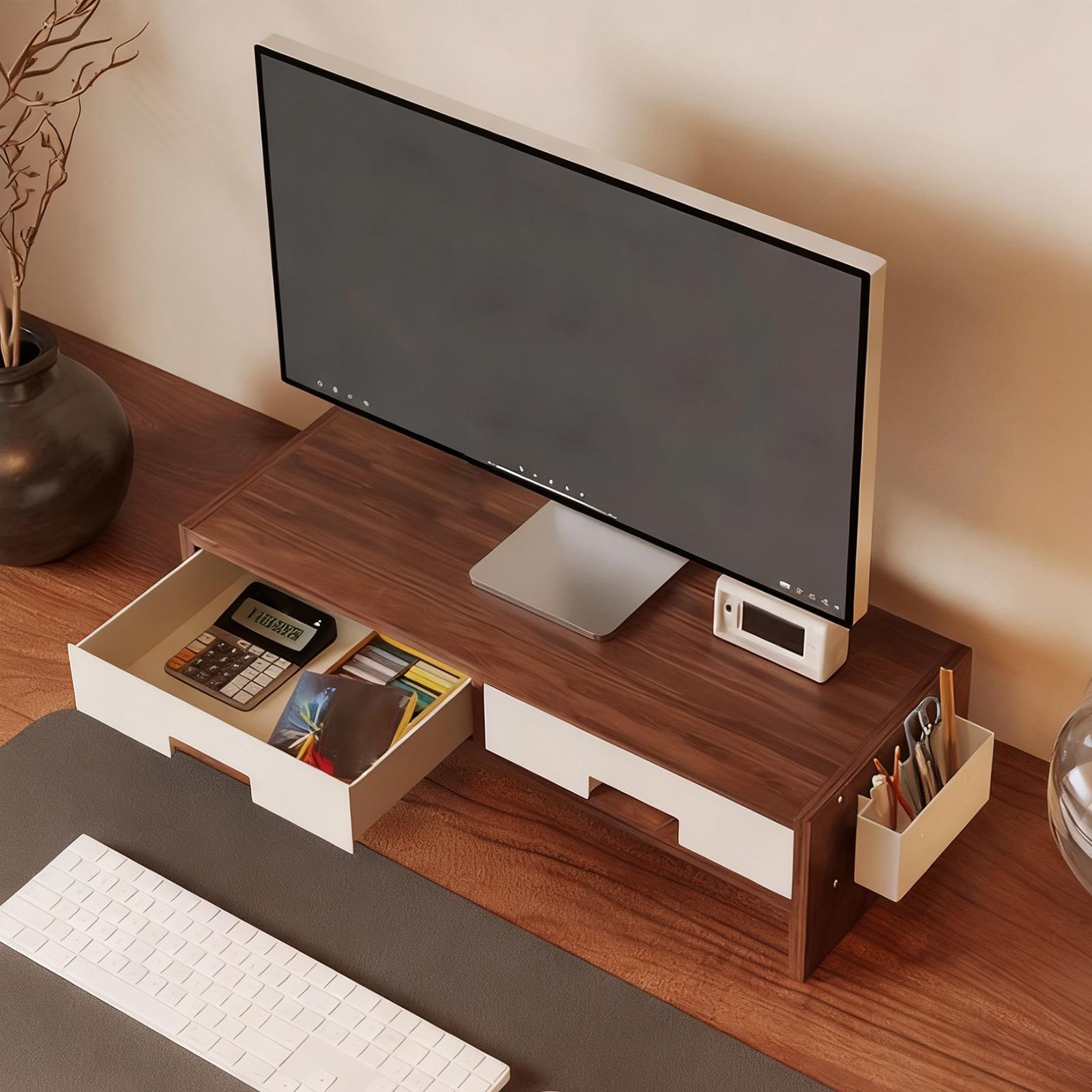 Desk Monitor Stand Riser Doubl - Desk Setup Riser ulasan dan harga