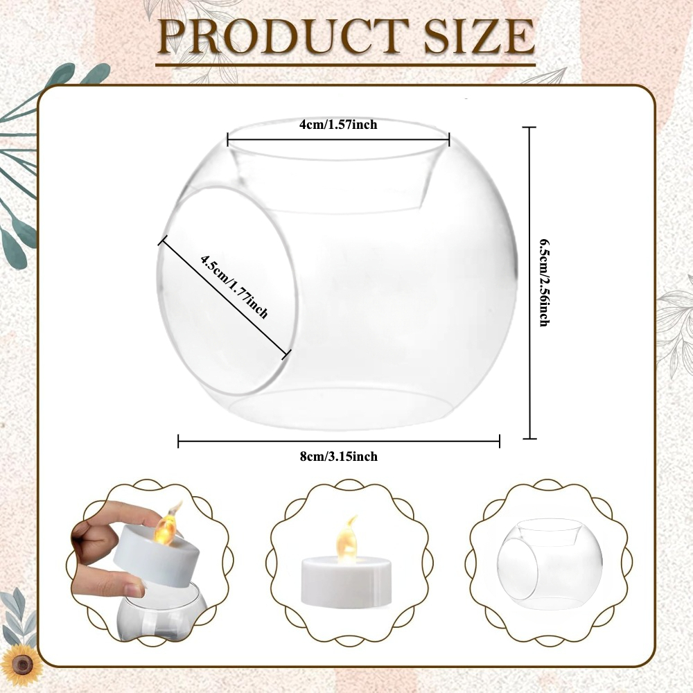 6/12pcs Glass Round Hollow Can - Desk Setup Lighting ulasan dan harga