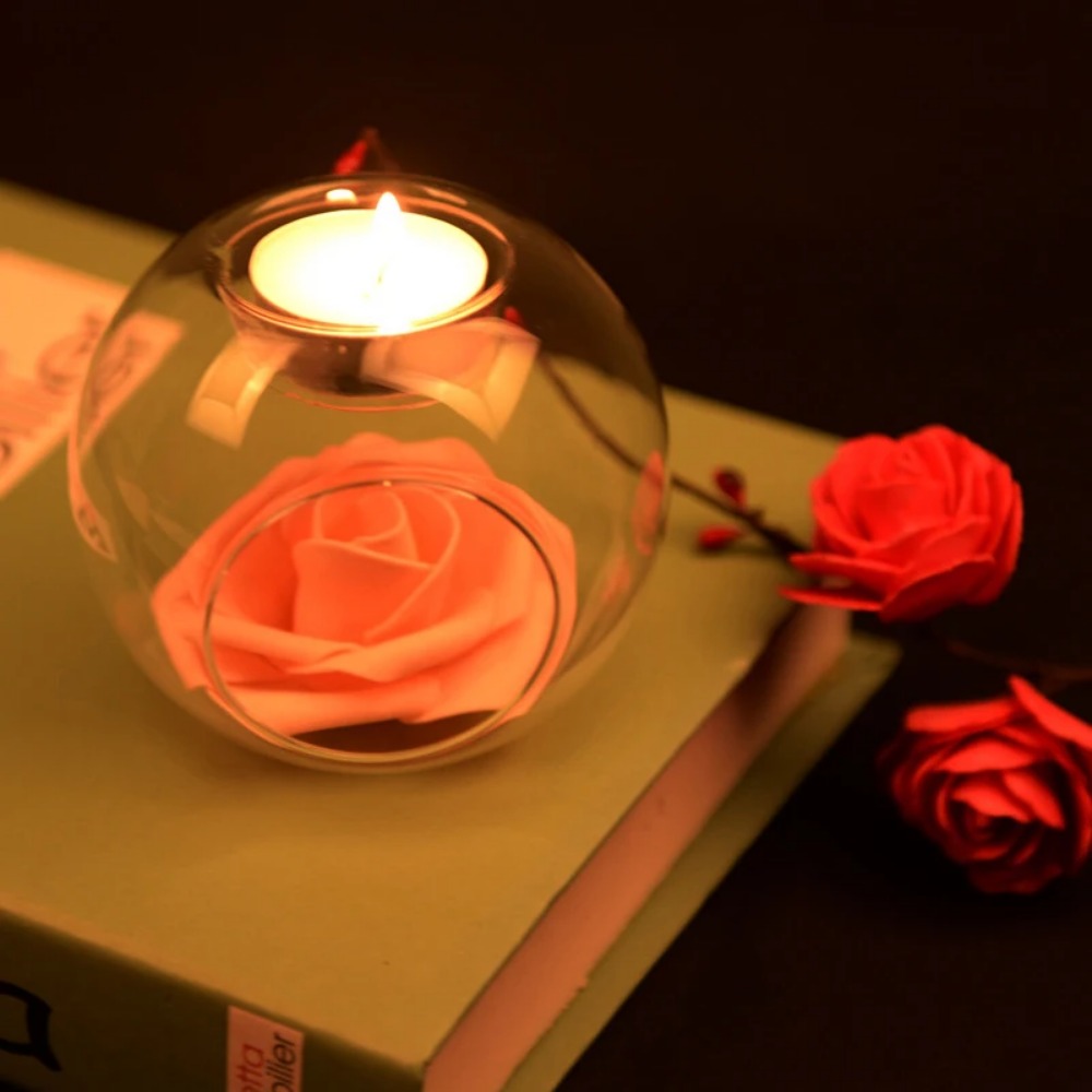 6/12pcs Glass Round Hollow Can - Desk Setup Lighting ulasan dan harga