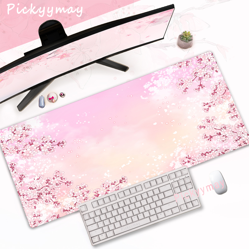 CIFBUY Pink Cherry Blossom Gam - Desk Setup Pink ulasan dan harga