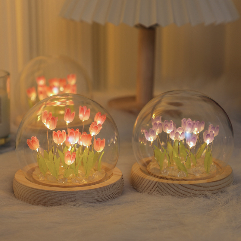 Handmade Tulip Night Lght Hand - Desk Setup Lighting ulasan dan harga