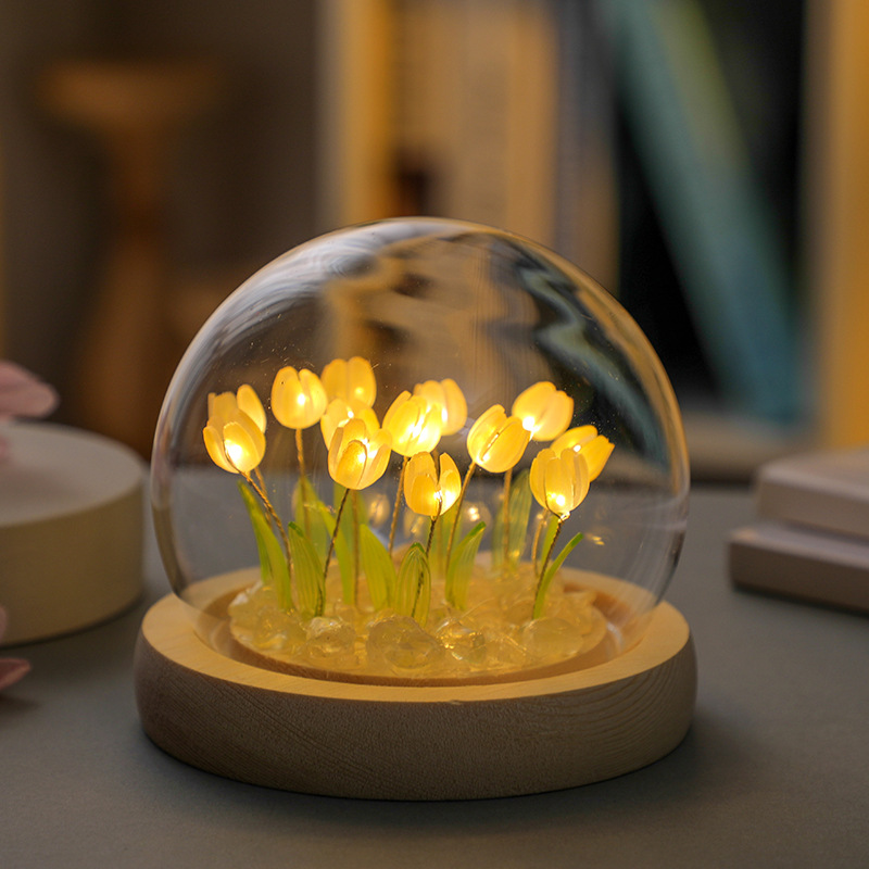 Handmade Tulip Night Lght Hand - Desk Setup Lighting ulasan dan harga