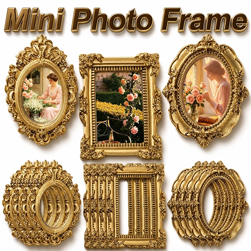 10/5pcs Vintage Resin Mini Pho - Desk Setup Photo ulasan dan harga